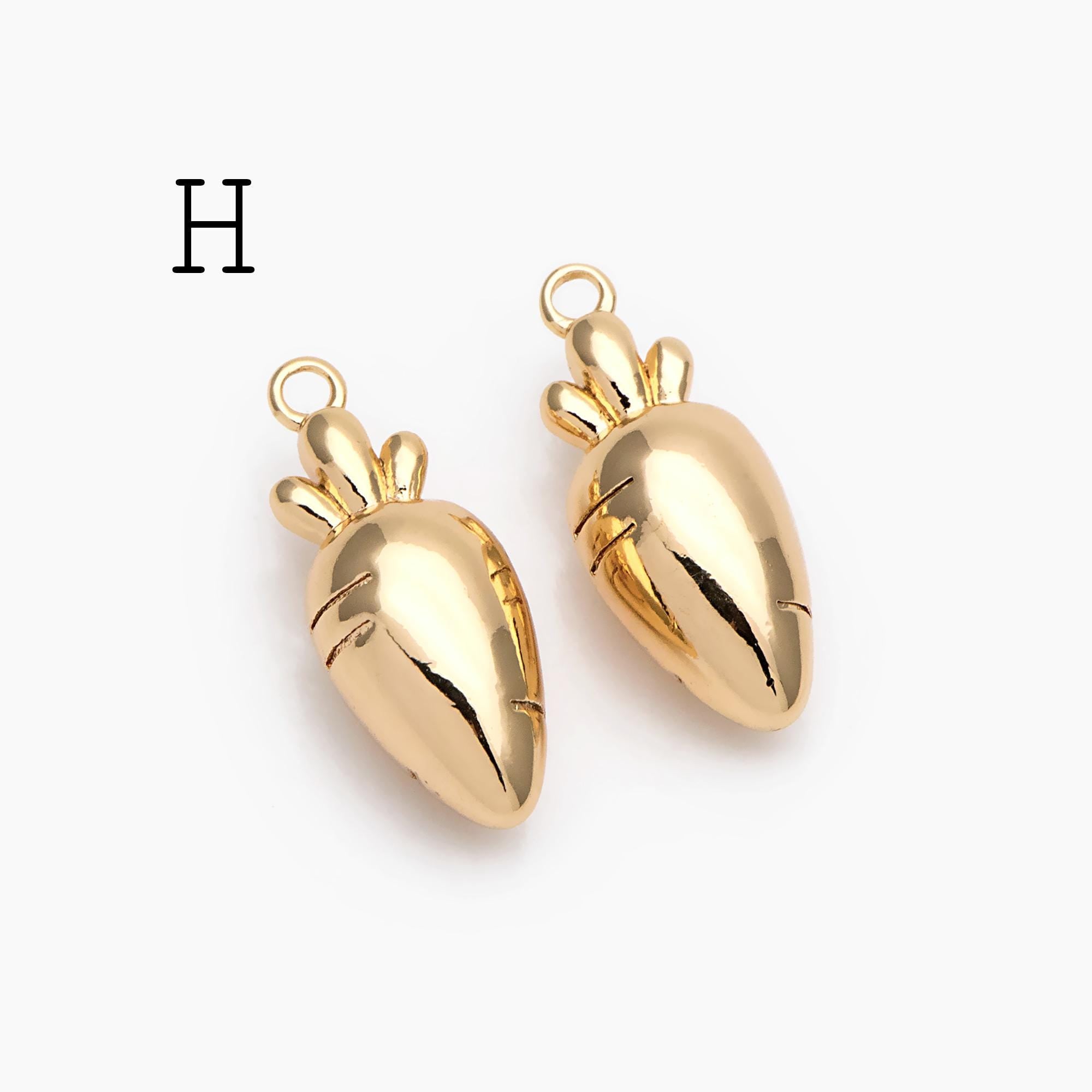 10pcs Gold/ Silver Nut Charms , 18K Gold/ Rhodium plated Brass, Jewelry Making, Diy Material, Jewelry Supplies (GB-4589)